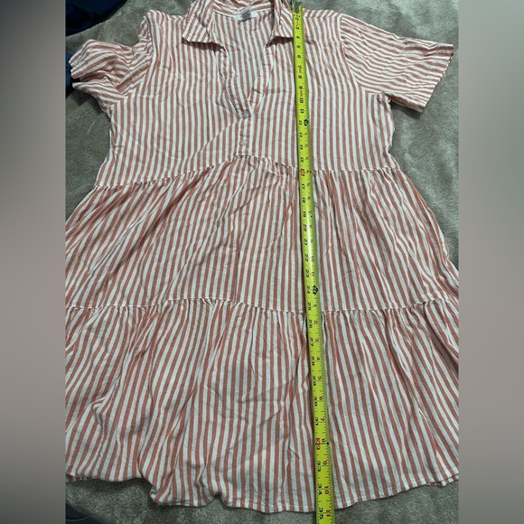 Japna Bella Maxi Dress in a rust and white striped pattern, XL - Picture 9 of 10